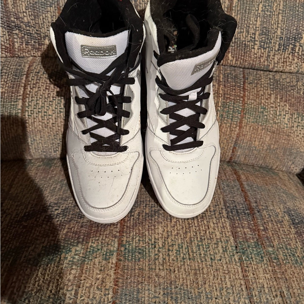 Reebok Classic White and Black High-Tops